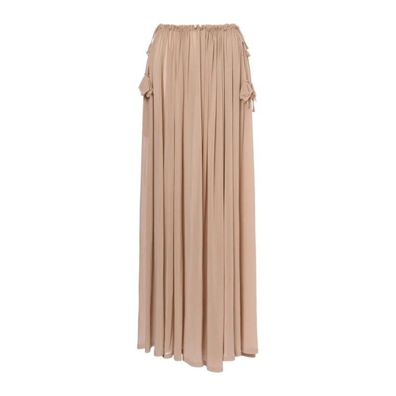 Philosophy Di Lorenzo Serafini Minirok Beige Maxi Skirt With Gathered Waist Neutrals