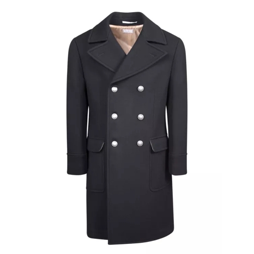 Brunello Cucinelli Double-Breasted Coat Black 