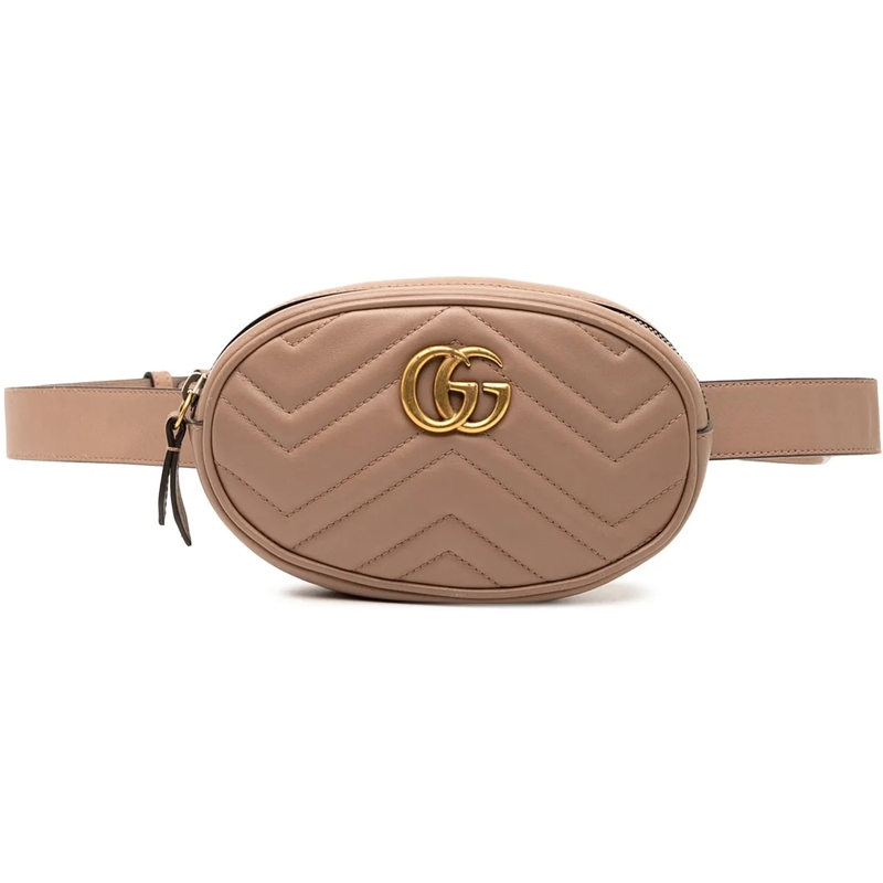 Gucci Gürteltasche GG Marmont Matelasse Leather Belt Bag braun