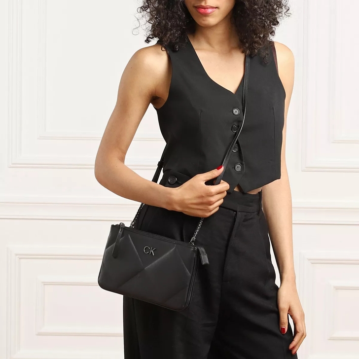 Calvin Klein Lock Quilted Shoulder Bag