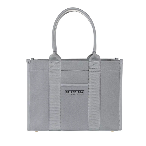 Balenciaga Hardware Small Tote Bag Cotton Canvas  Grey Rymlig shoppingväska