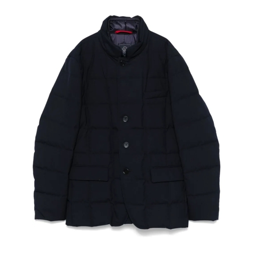 Fay Parka-Mäntel Navy Blue Layered Puffer Jacket Blue