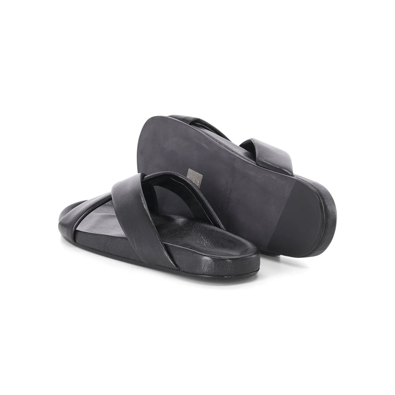 Saint Laurent Schnürschuhe Sandalen aus Leder schwarz(Image 2)