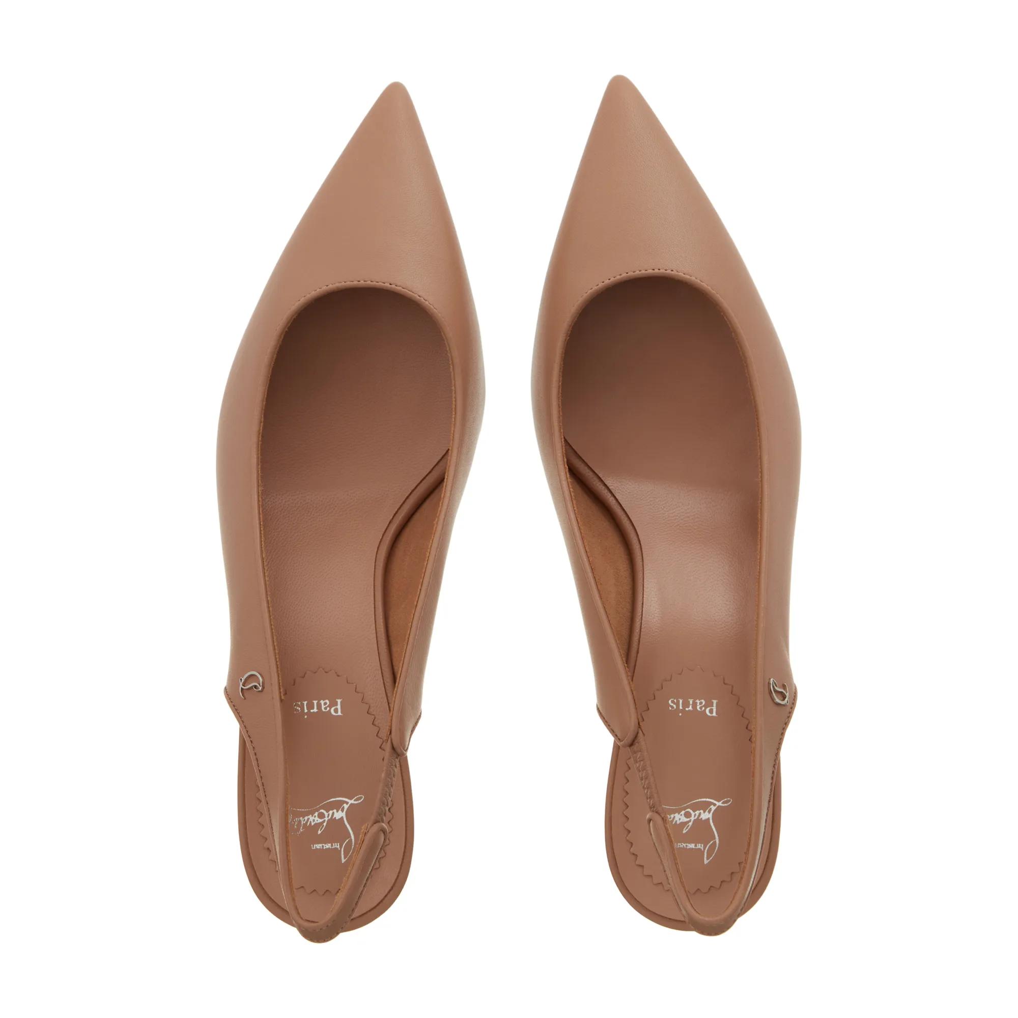 Thumbnail - Christian Louboutin Pumps & High Heels - Sporty Kate Sling 55 Nappa/Lining - Gr. 38 (EU) - in Beige - für Damen