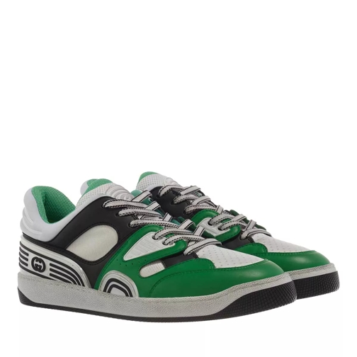 Gucci Basket Sneaker Green Black White Low-Top Sneaker