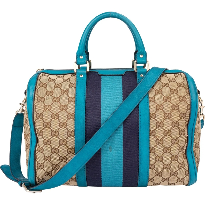 Gucci Schultertasche Gucci GG Monogram Boston Handbag braun