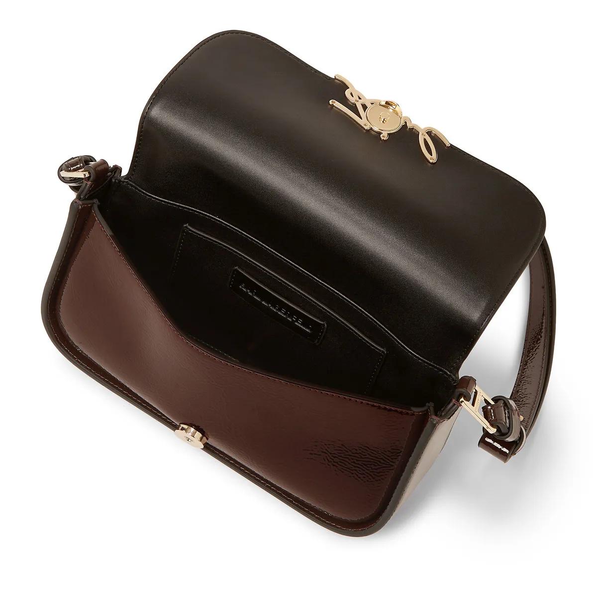 Thumbnail - Karl Lagerfeld Crossbody Bags - K/Signature glänzende Umhängetasche - Gr. unisize - in Braun - für Damen