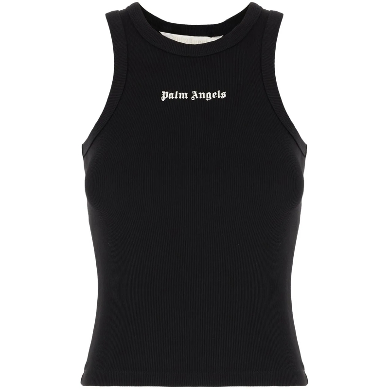 Palm Angels T-Shirt Palm Angels Black stretch cotton top schwarz