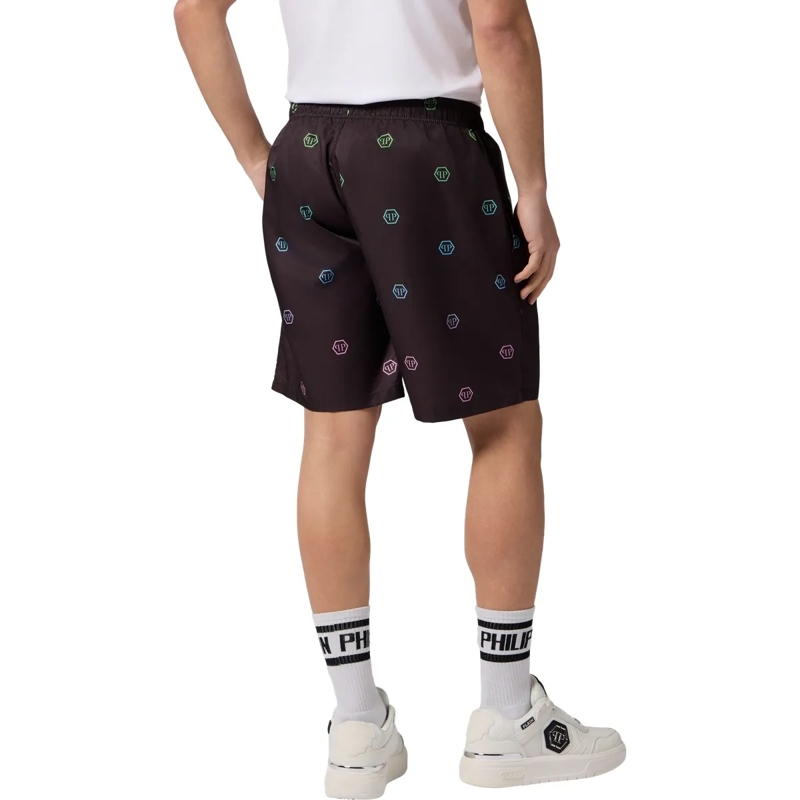 Philipp Plein Shorts Nylon Shorts Degrade Monogram schwarz(Image 2)