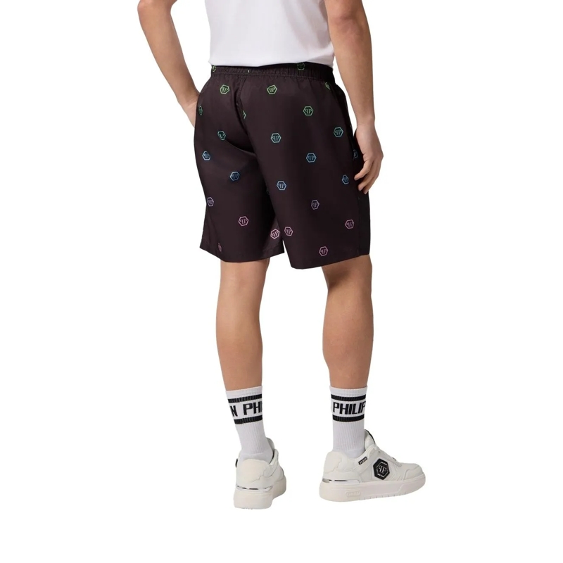 Philipp Plein Shorts Nylon Shorts Degrade Monogram schwarz(Image 4)