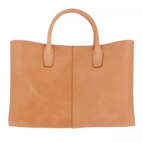 Mansur Gavriel Classic Top Handle Tote Leather Cammello/Rosa Draagtas