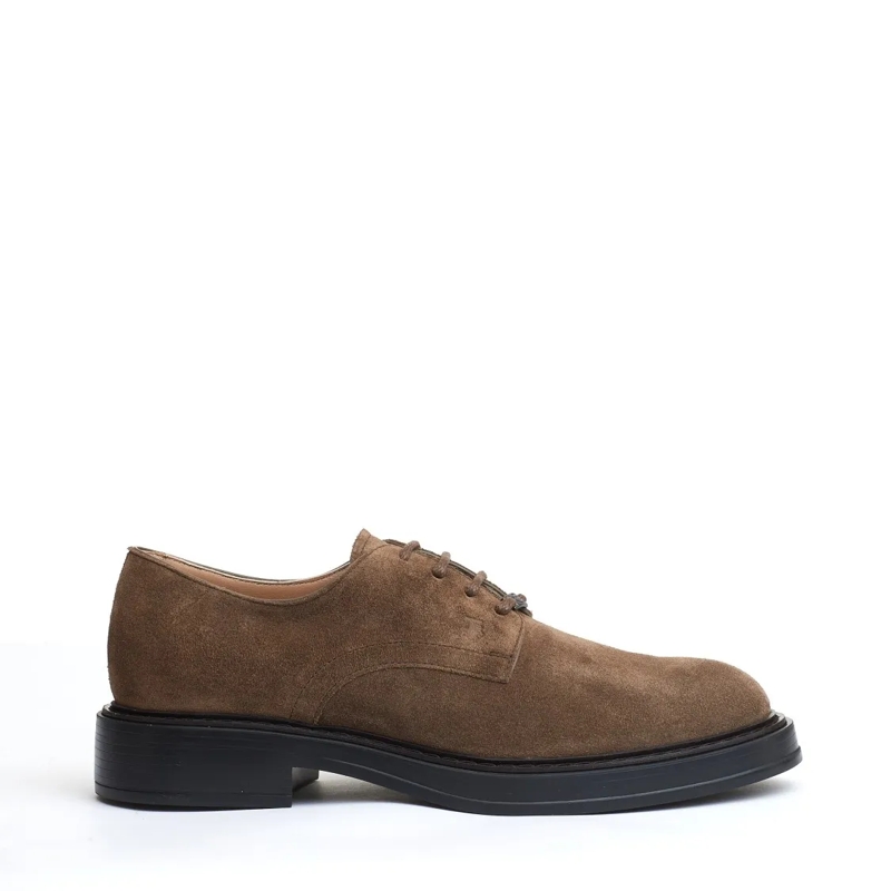 Tod's Schnürschuhe Lace-Up Suede Castoro Black