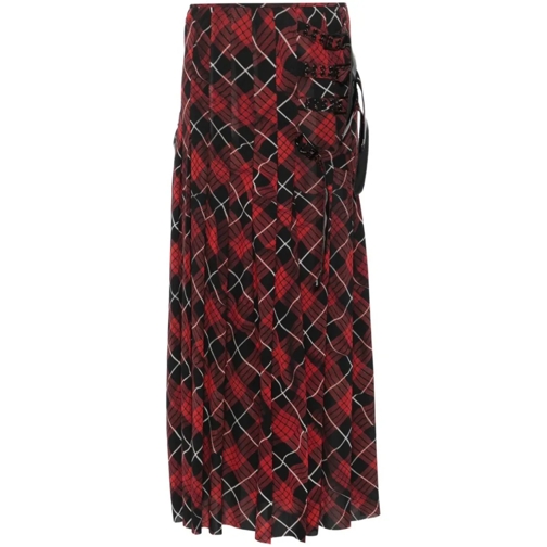 Jean Paul Gaultier Mini-Röcke Tartan Midi Skirt Black