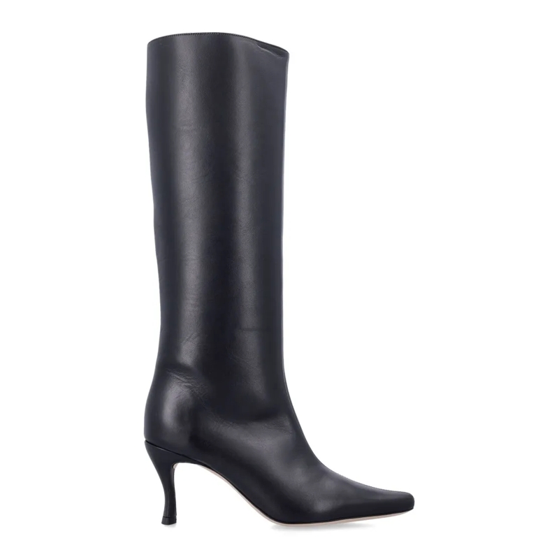 By Far Laarzen Stevie 42 White Leather Boots Black