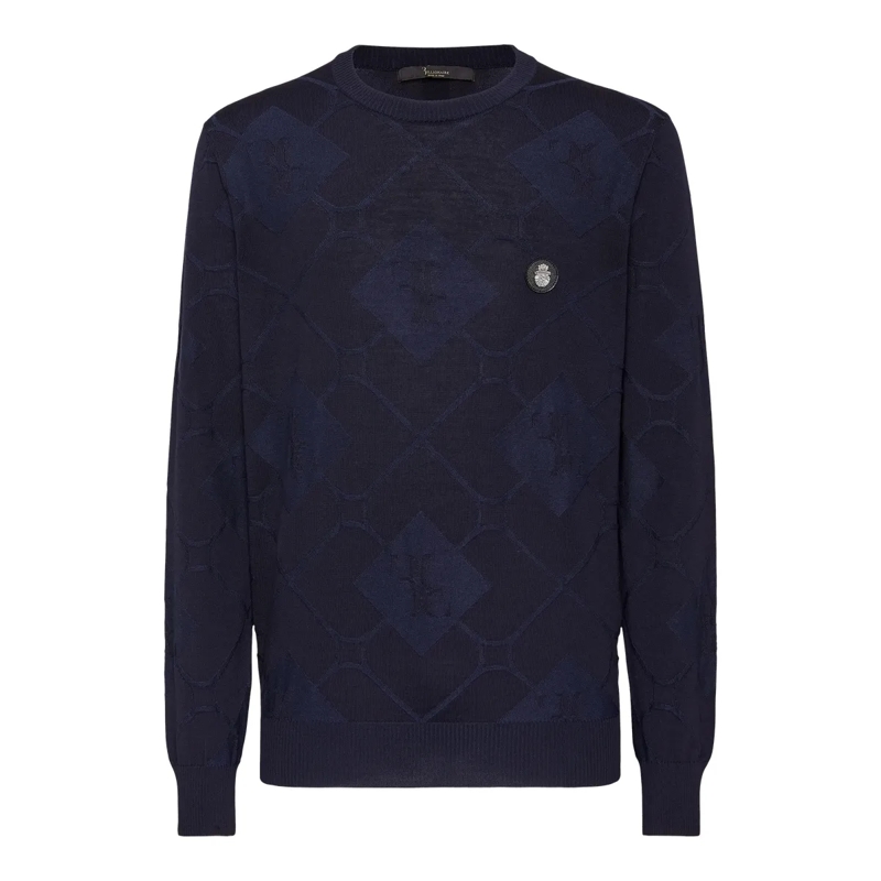 BILLIONAIRE  Rundhalspullover dunkel-blau