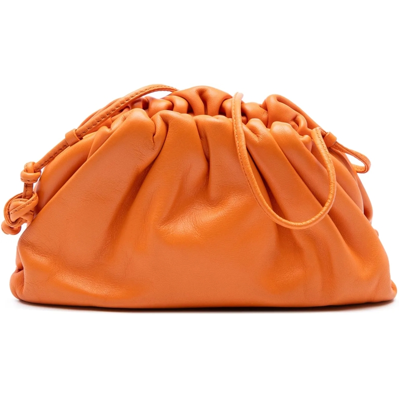 Bottega Veneta Schultertasche Lambskin The Mini Pouch Crossbody orange