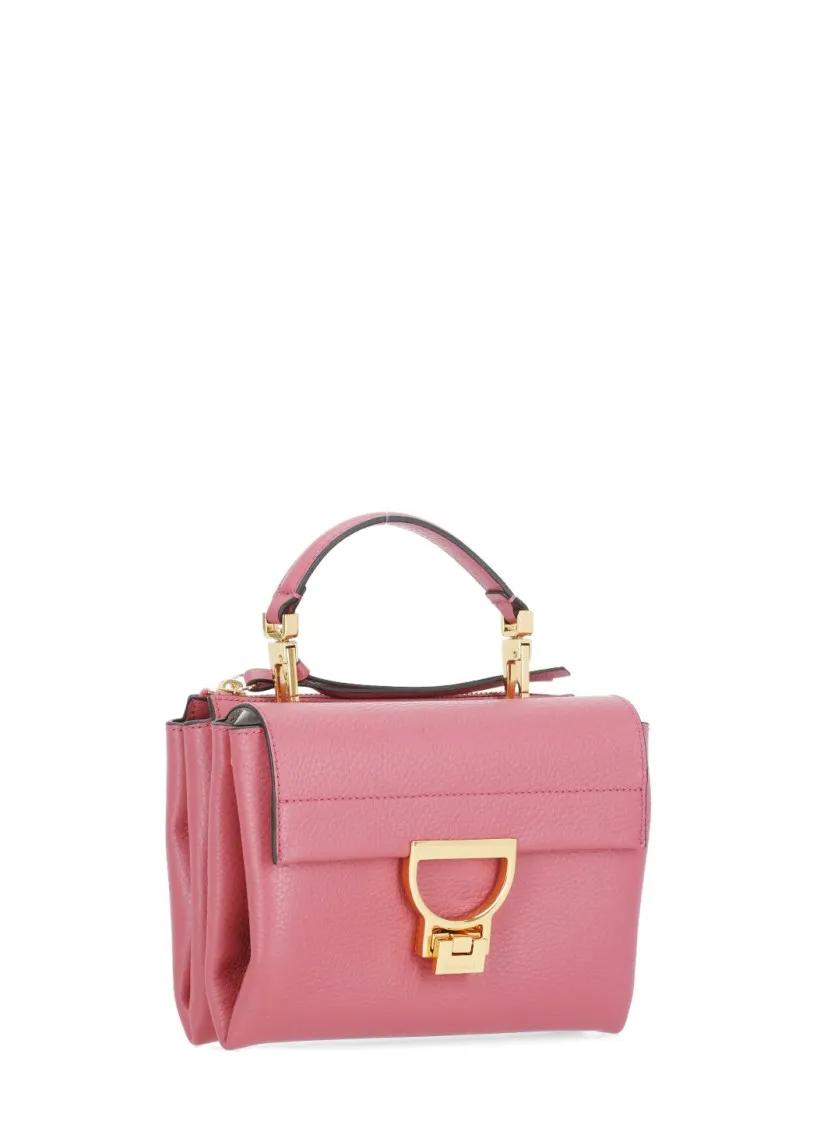 Coccinelle Roze Pebble Leren Handtas Pink Dames