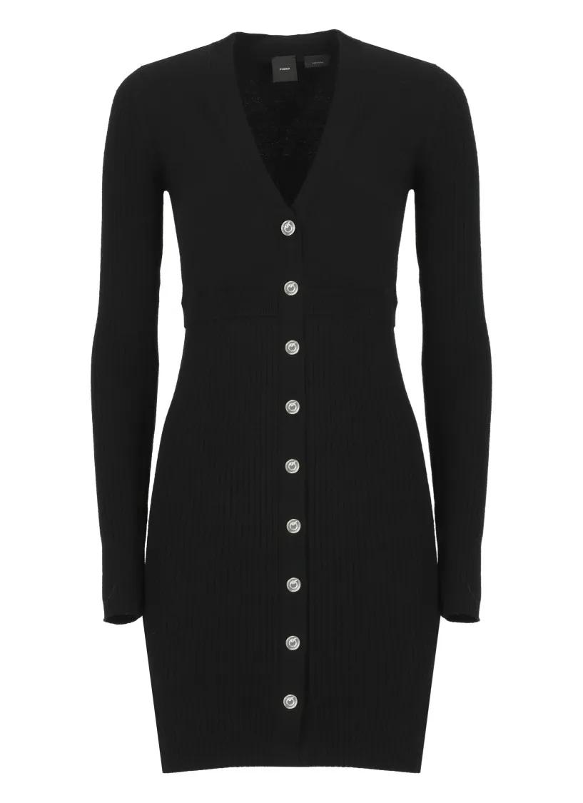 Pinko - Wool Dress - Größe XS - schwarz