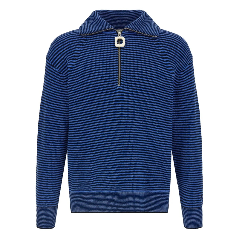 J.W.Anderson Pull Half Zip Sweater Blue