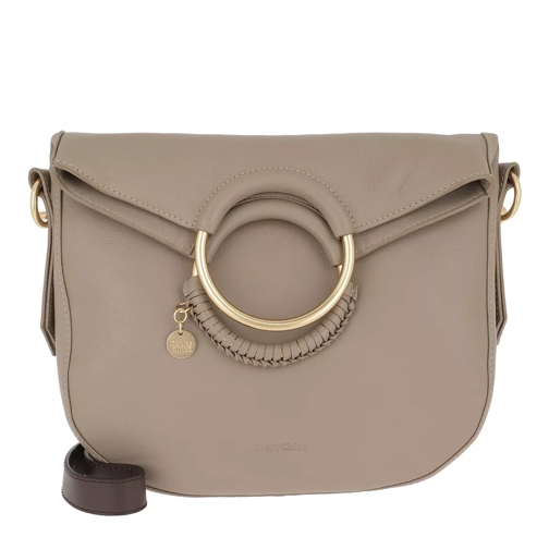 See By Chloé Hana Shoulder Bag Leather Motty Grey Rymlig shoppingväska