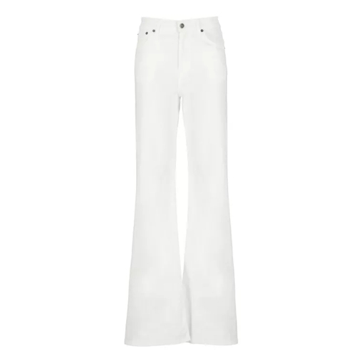 Dondup White Cotton Blend Trousers White 