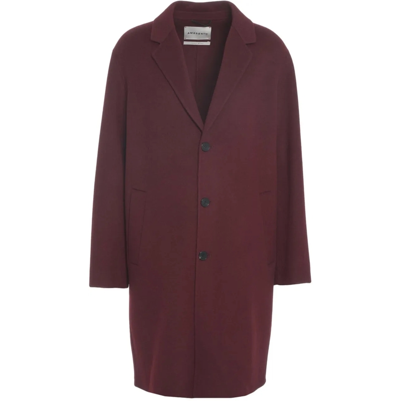 Amaranto Daunenjacke Wool-cashmere blend coat rot
