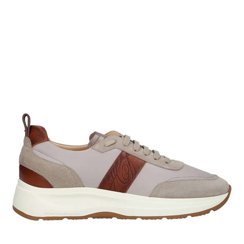Heinrich Dinkelacker Sneaker basse Der Toronto Sneaker CL in Weiß mit Bordeaux-Akzent grau