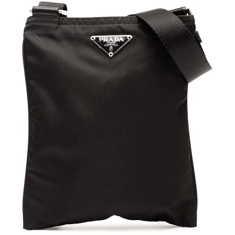 Prada Sac à bandoulière Tessuto Zip Top Crossbody schwarz