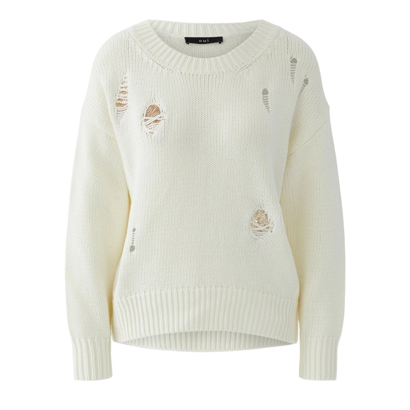 Oui Pullover Pullover creme
