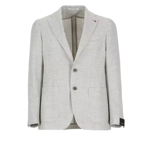 Tagliatore Grey Virgin Wool And Linen Jacket Grey 