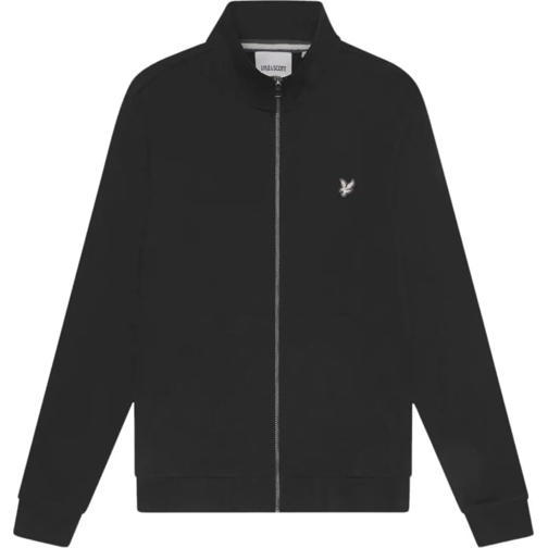 LYLE & SCOTT Weste Lyle&scott Diagonal Weave French Terry Zip Through schwarz