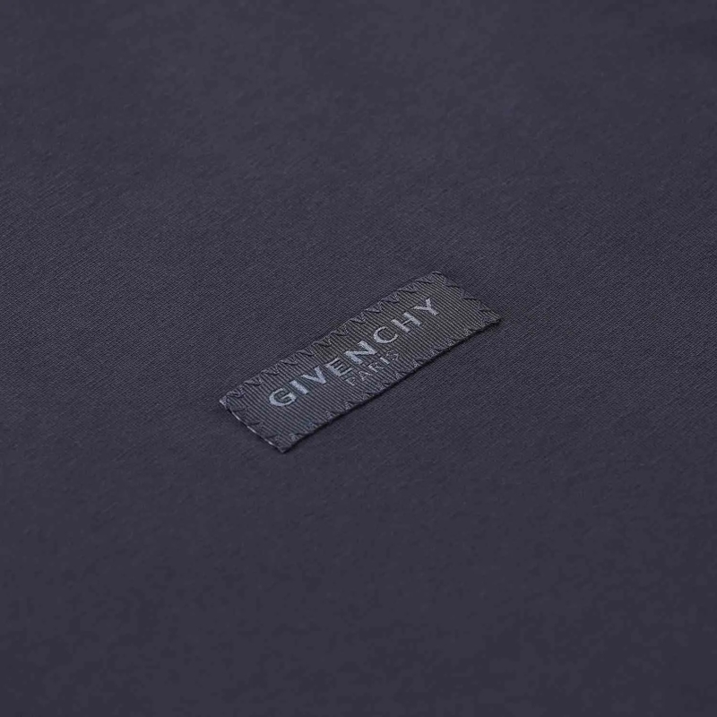 Givenchy T-Shirt Black Crew Neck T-Shirt With Patch Detail Blue(Image 6)