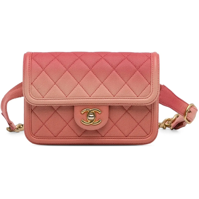 Chanel Sac de ceinture Caviar Sunset On The Sea Flap Belt Bag rose
