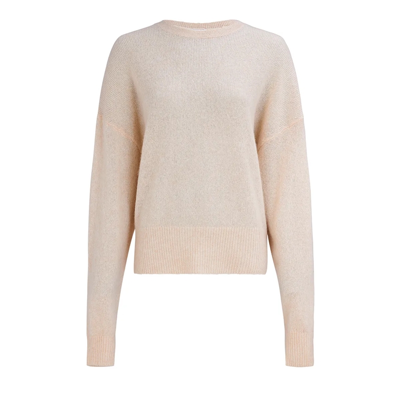 True Religion  - Gerader Schnitt- Rippbündchen an den Ärmeln- Ü beige
