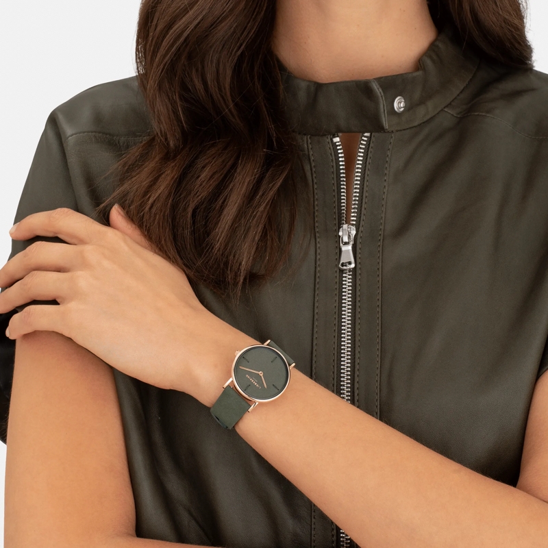 Liebeskind Berlin Quarzuhr Echtleder The Leather One grün(Image 2)