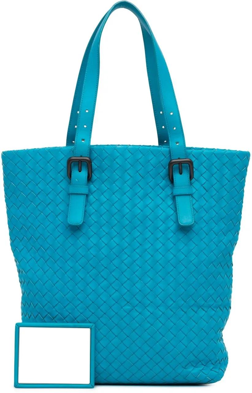 Bottega Veneta Shoppers Nappa Intrecciato Belted Tote in blauw
