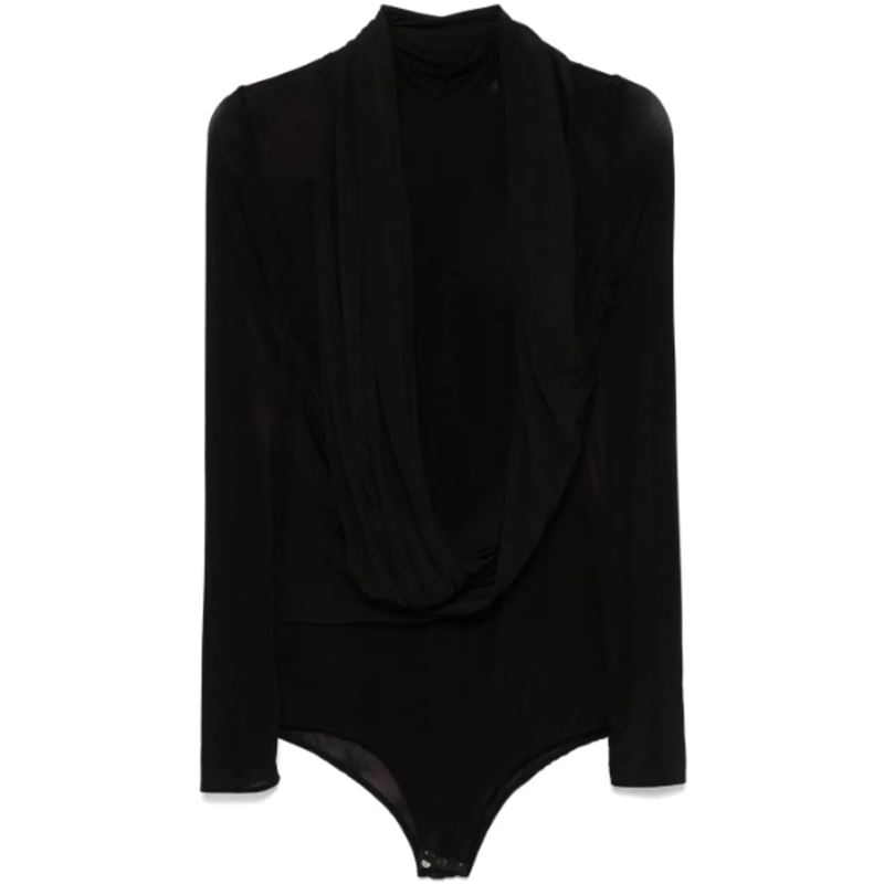 Magda Butrym T-Shirt Bodysuit 02 Black schwarz