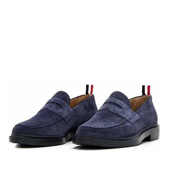 Thom Browne Loafers & Ballerinas - Leather Classic Penny Loafer - Gr. 7 - in Blau - für Damen