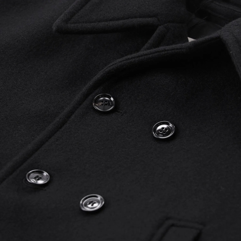 AMI Paris veste Zweireihige Jacke aus Wolle schwarz(Image 4)