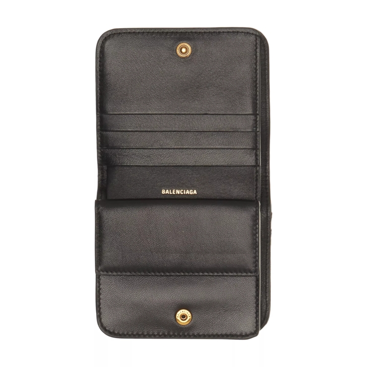 Balenciaga Credit Card Holder Black Bi Fold Wallet