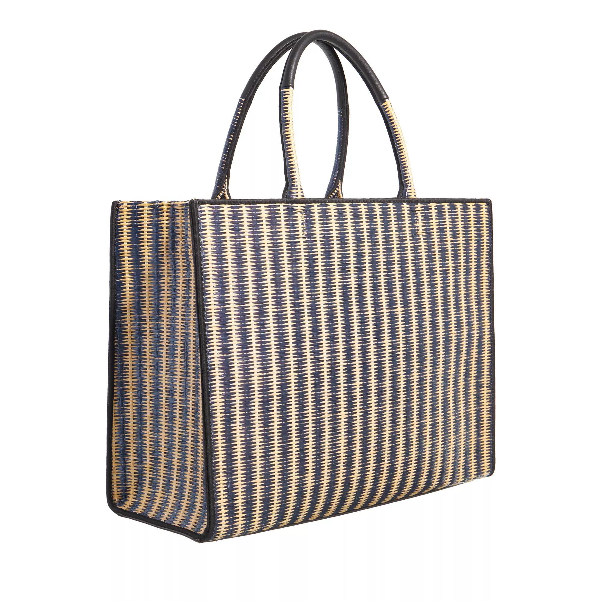 Furla Blauwe Raffia Shopper Tas Multicolor Dames