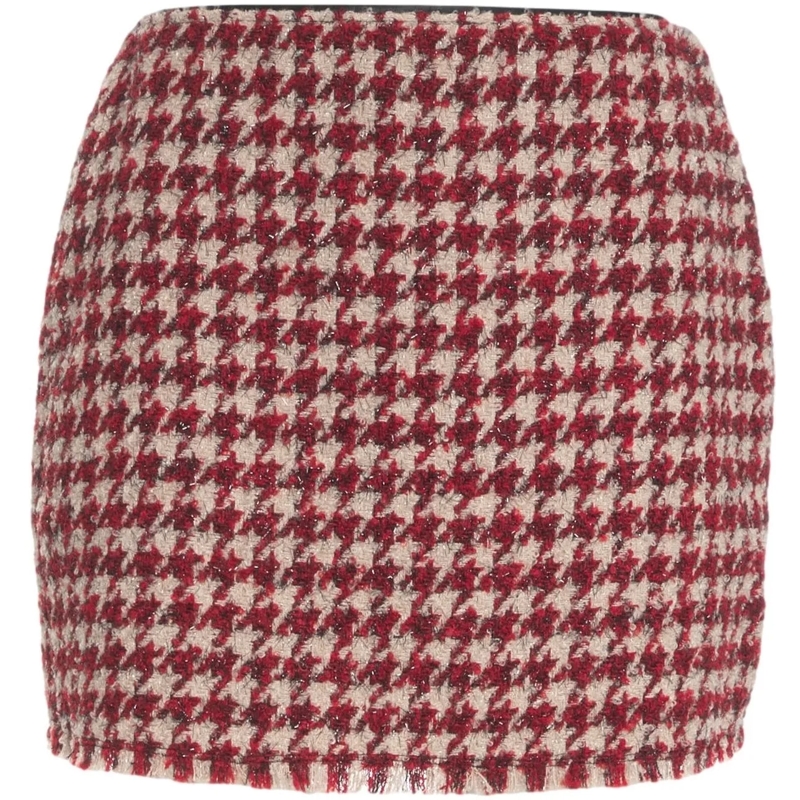 LIU JO Minikleid Miniskirt with houndstooth pattern rot