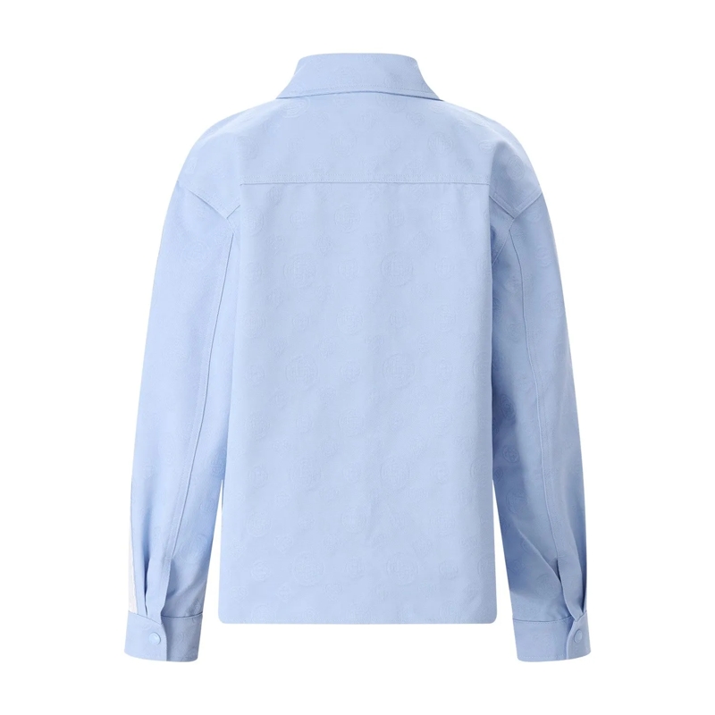 Casablanca Übergangsjacke Hemdjacke aus Baumwolle blau(Image 3)