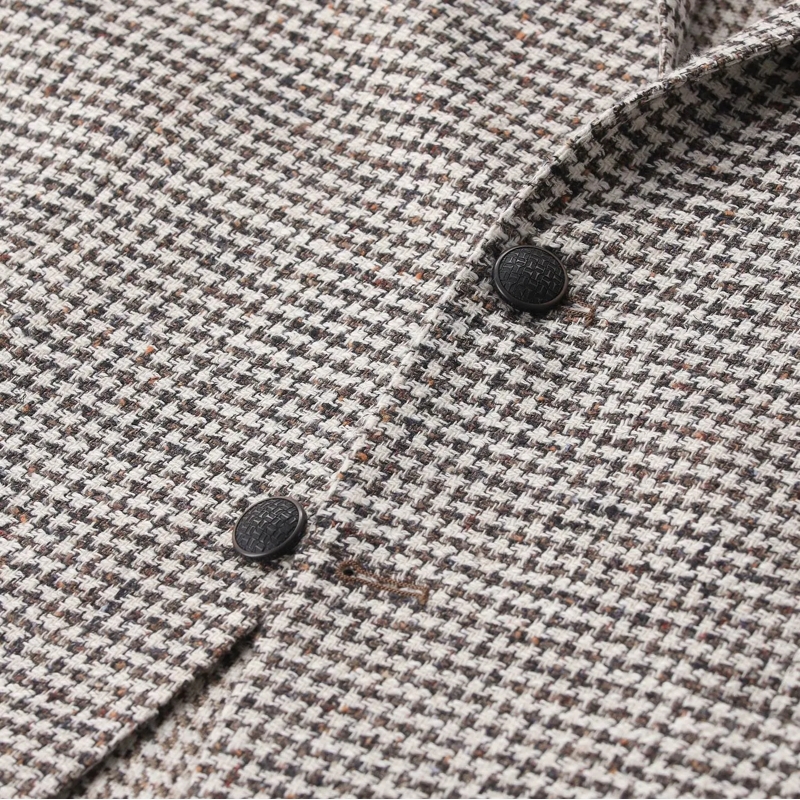 Tagliatore Veste de costume Sakko mit Hahnentrittmuster braun(Image 3)