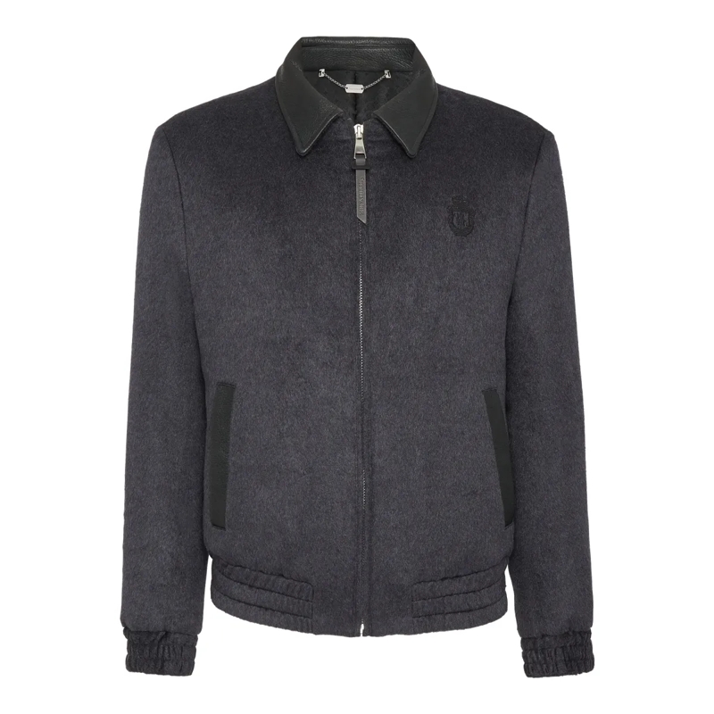 BILLIONAIRE Lederjacke Jacke dunkel-grau