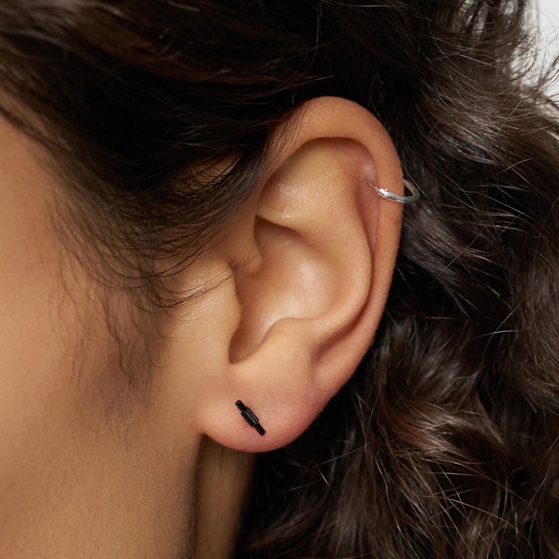 Liebeskind Berlin Ohrstecker Edelstahl Twist schwarz(Image 7)