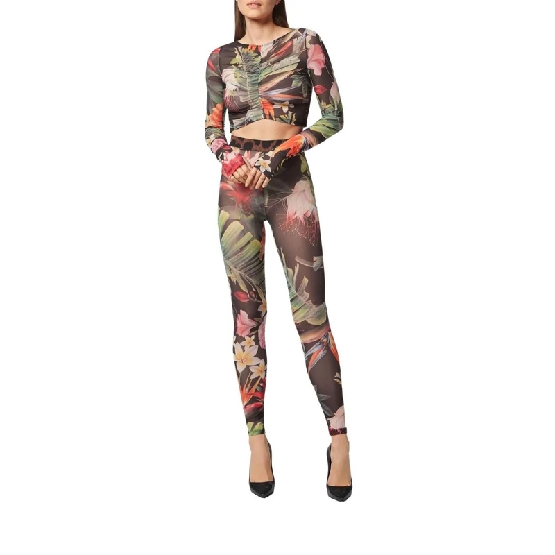Philipp Plein Top Ls Oben Flowers schwarz(Image 3)