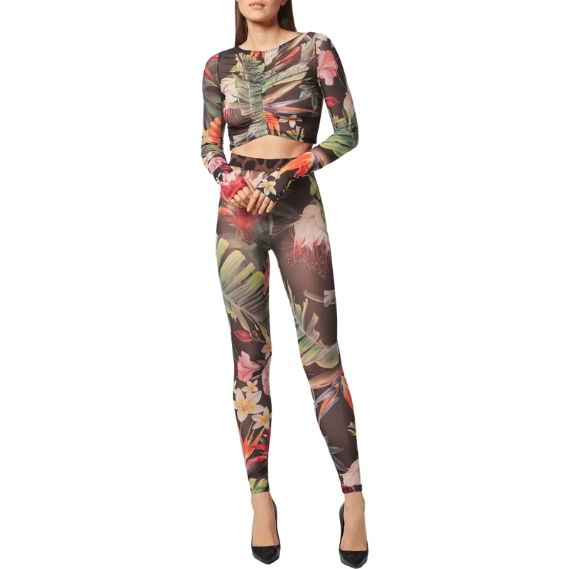 Philipp Plein Top Ls Oben Flowers schwarz(Image 4)