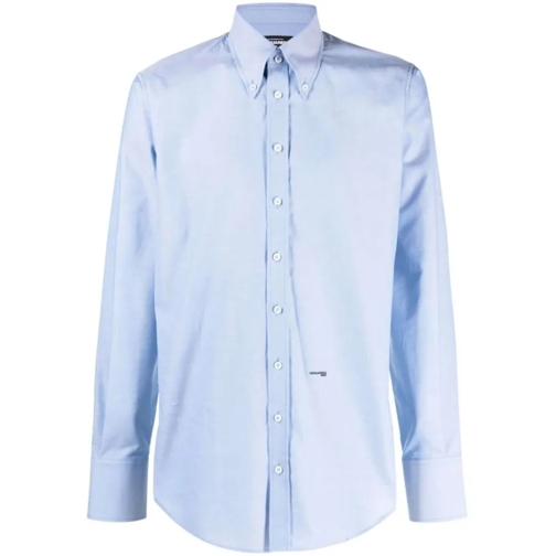 Dsquared2 Hemden Logo-Print Long-Sleeve Shirt Blue