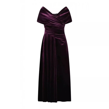 Talbot Runhof Abenkleid in Samt 48103496417626 Dunkelrot